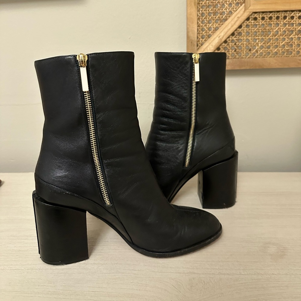 Dear Frances Black Leather Boots